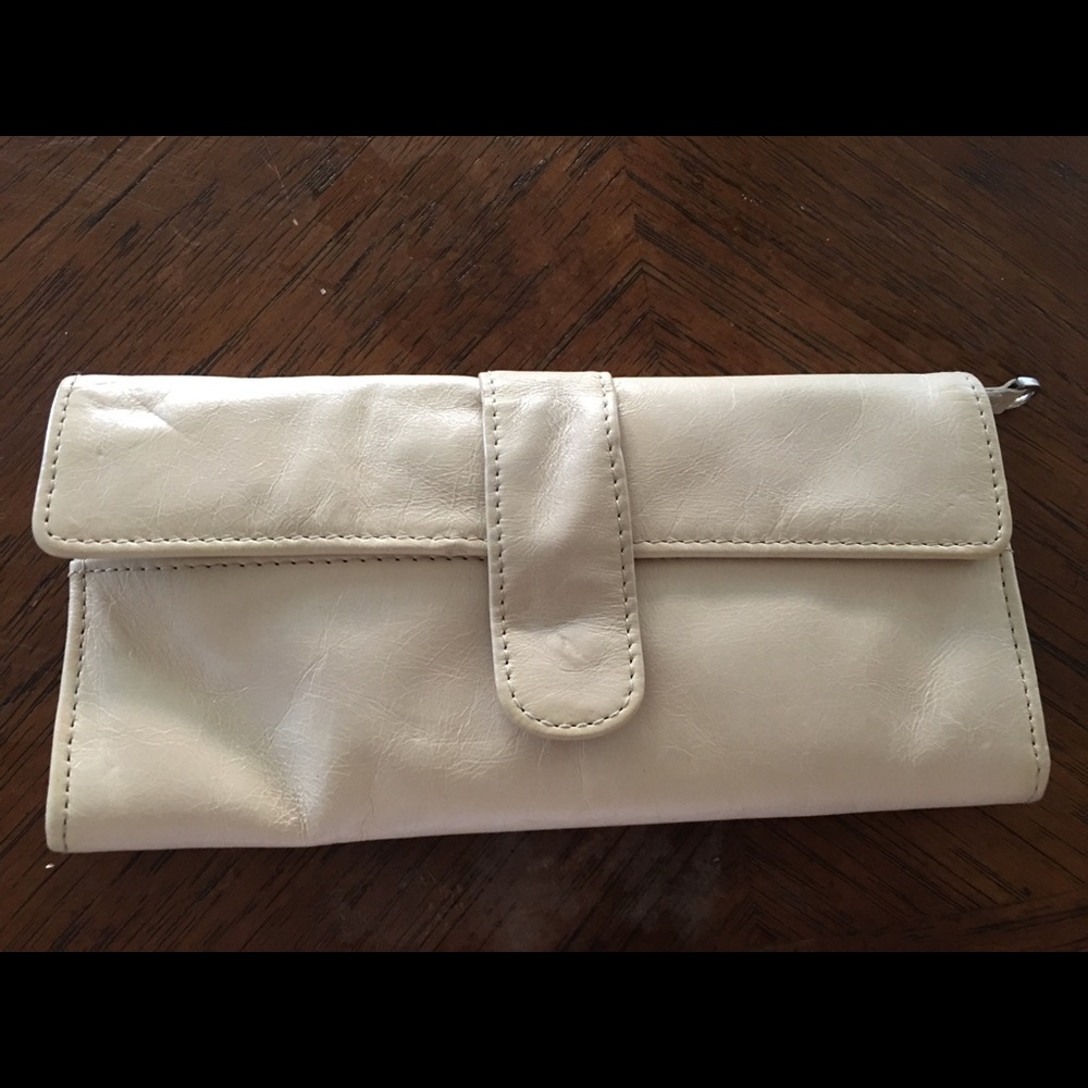 Hobo International Cream Leather Wallet